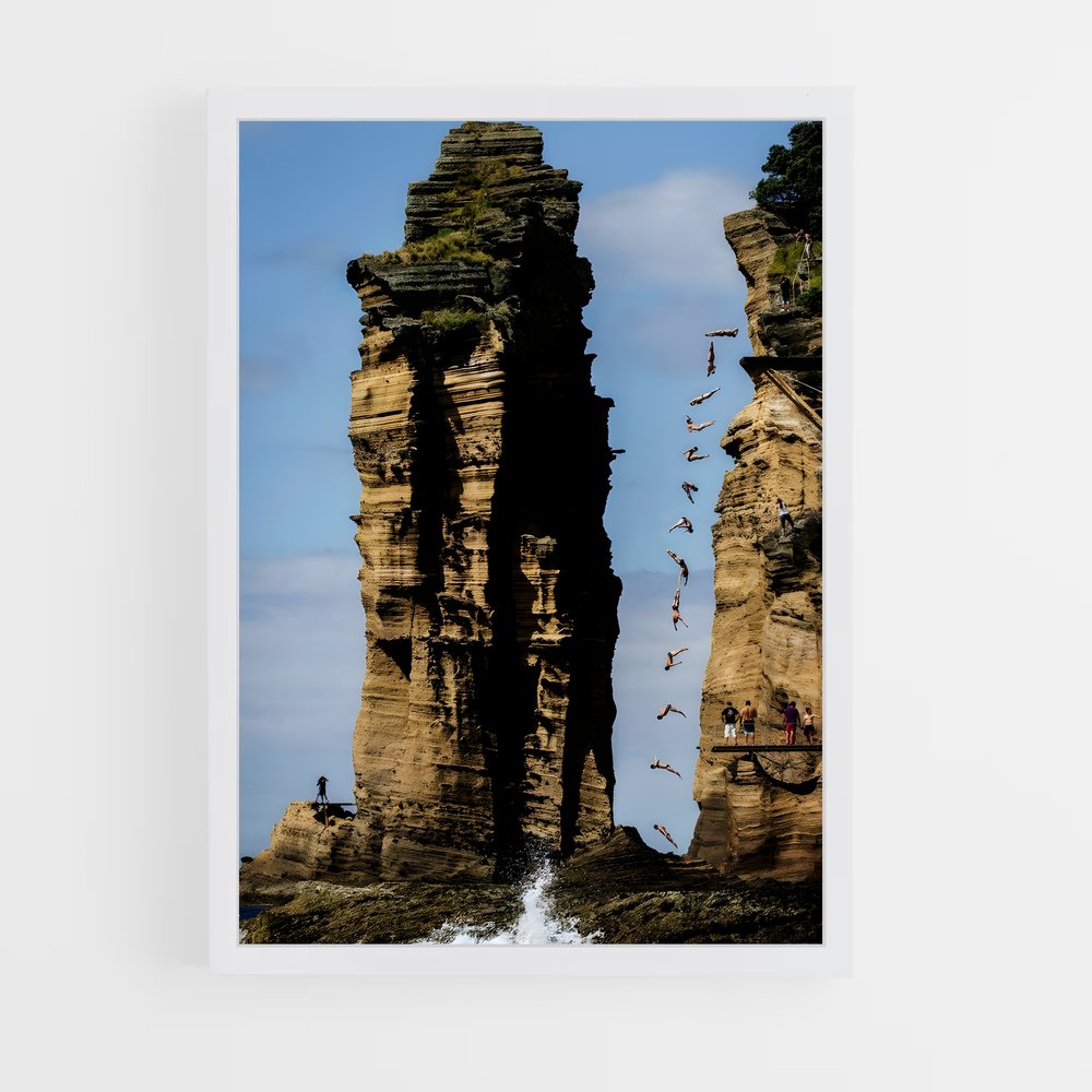 Poster Plongées Verticales – affiche Plongeon de falaise (vue 3)